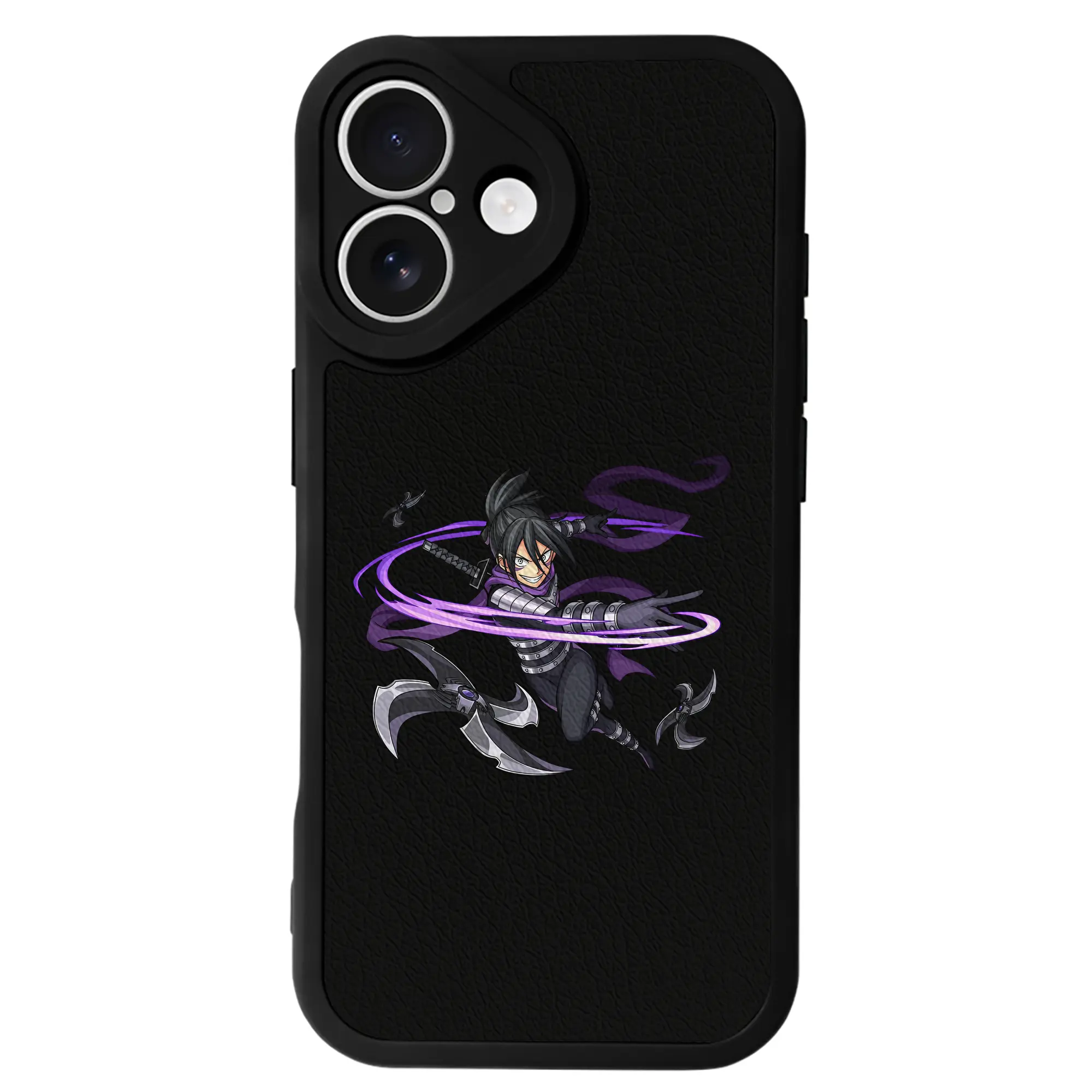 ワンパンマン グッズ 音速のソニック - IPhone 16シリーズ対応 ・ シリコンスマホケース ・ レザー調 ・ 高精度フィット ・ 耐衝撃 ・ ワイヤレス充電対応 ・ 精密カット